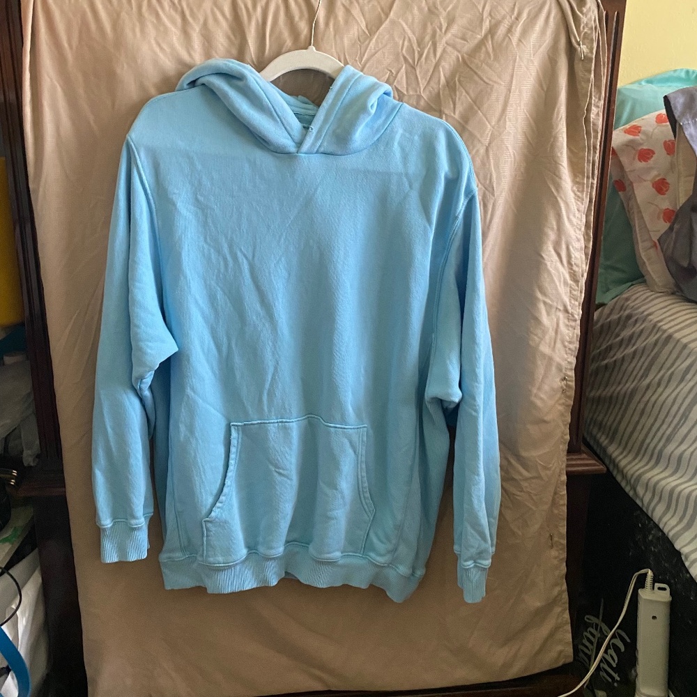 Aerie Light Blue Oversized Hoodie Size M